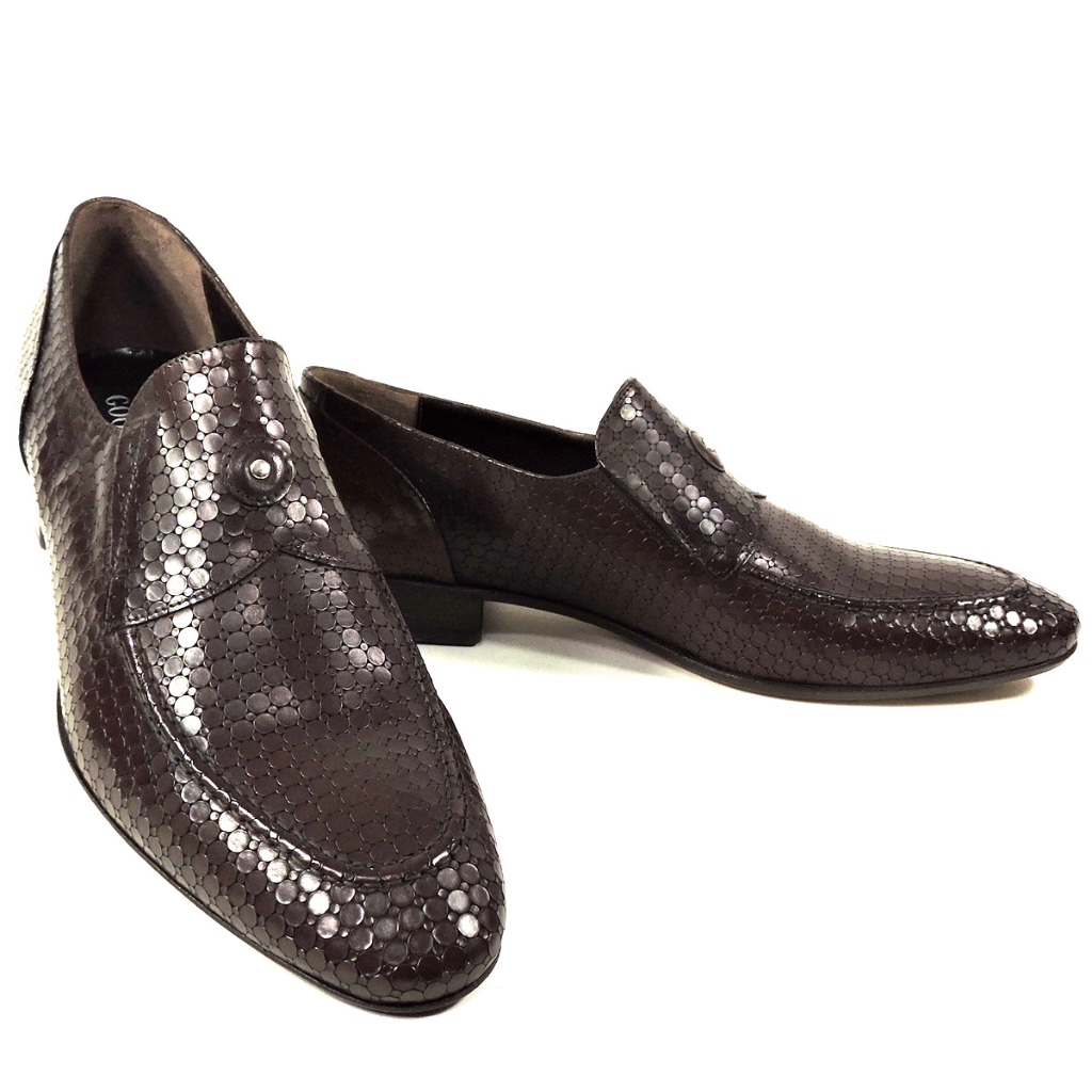 Goodman Men's Brown Laser Leather Comfort Lofers